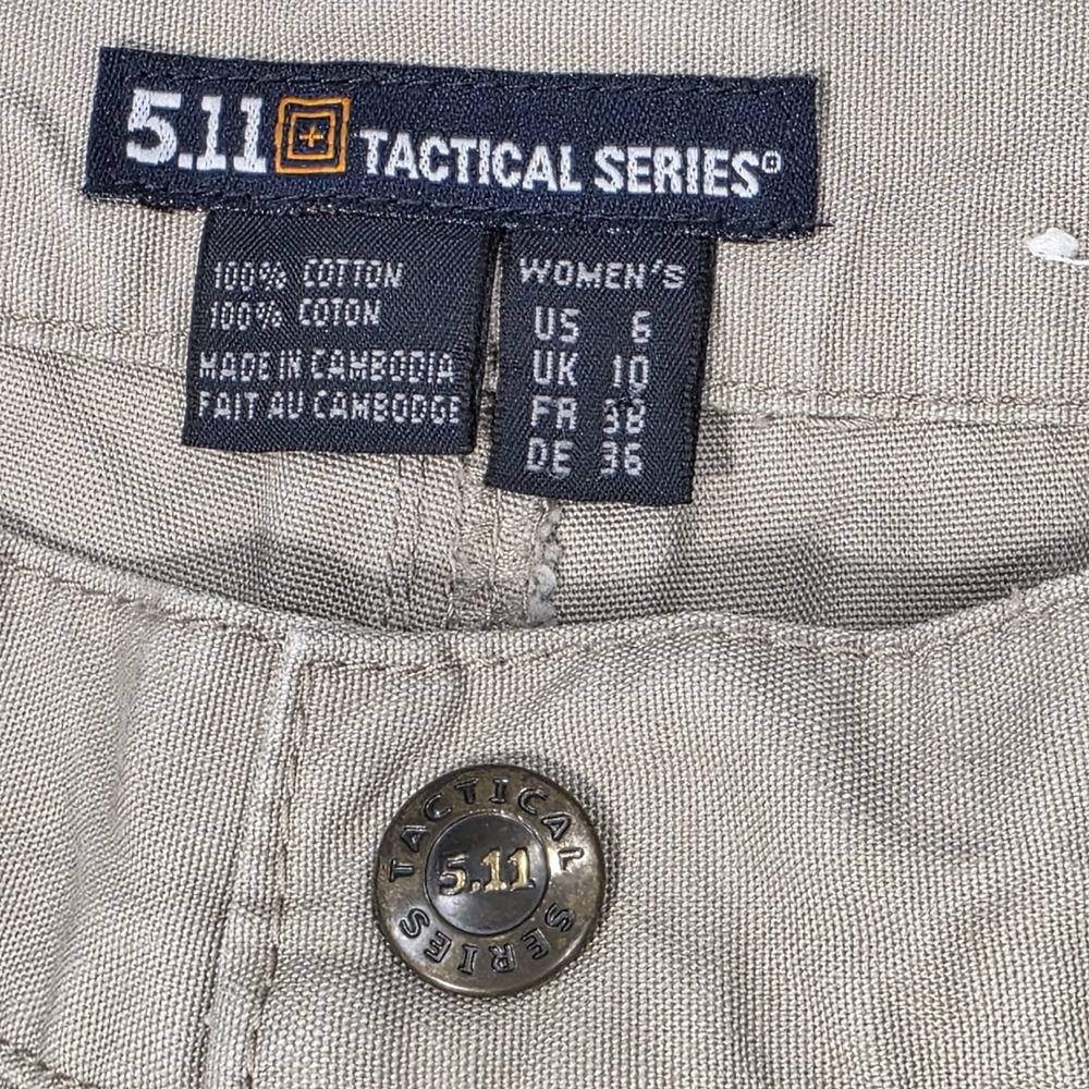 5.11 Tactical Women Ripstop Cargo Shorts Size US 6 UK 10 Beige M254 -20‎ - Picture 3 of 9